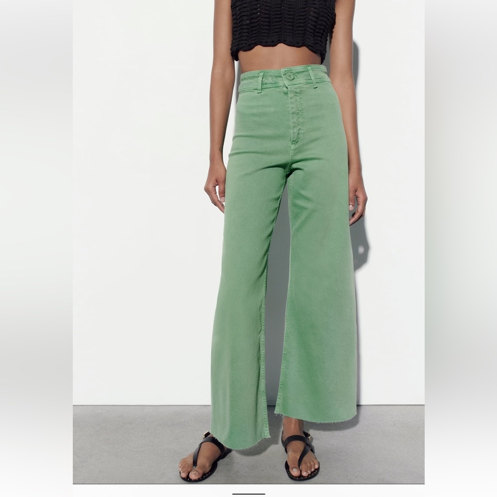 ZARA HIGH WAISTED ZW SAILOR STRAIGHT JEANS - Picture 3 of 11